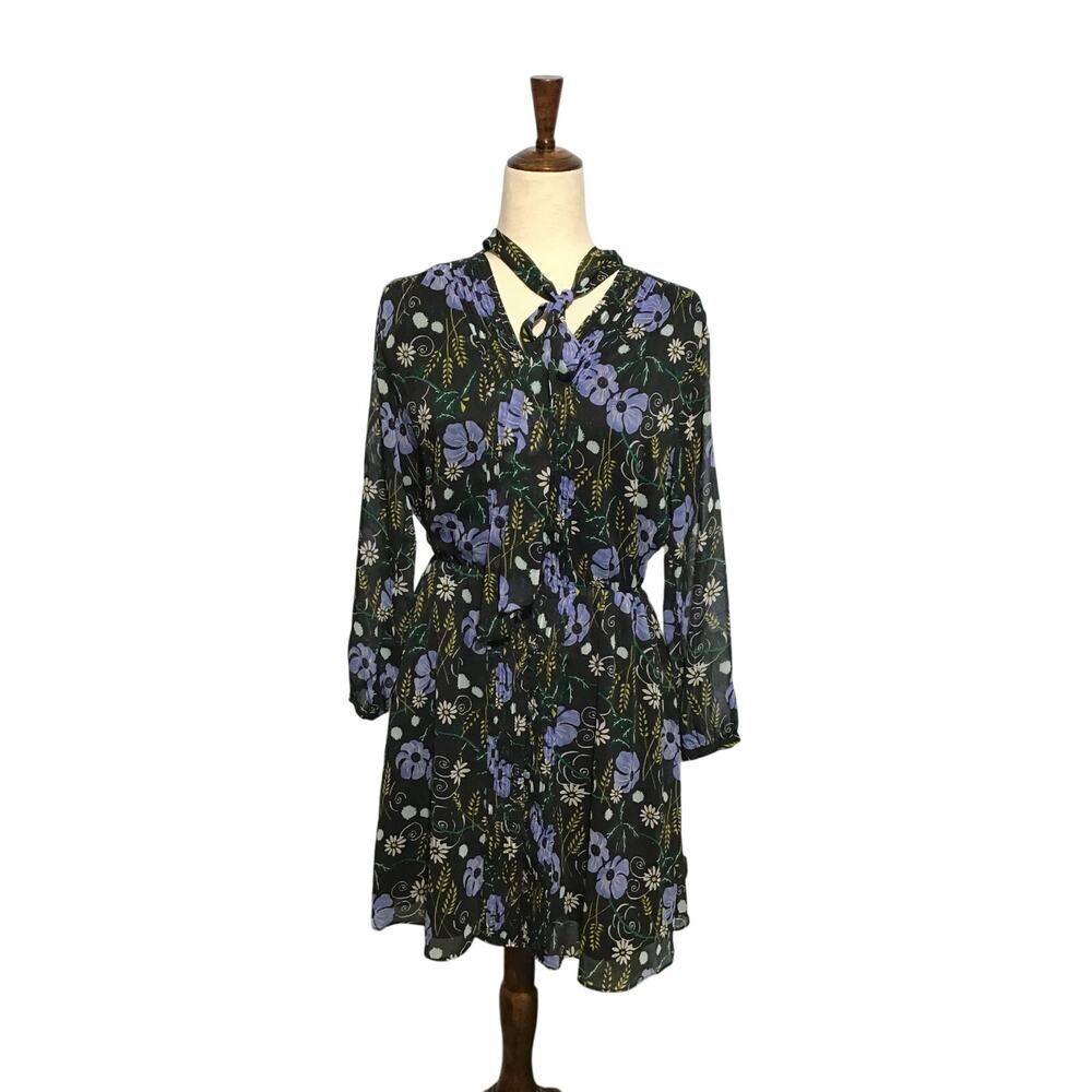 Banana Republic Sheer Floral Mini Dress - Picture 2 of 7